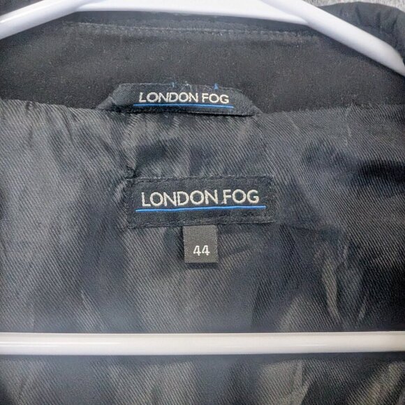 London Fog Black Trench Coat - Picture 6 of 8